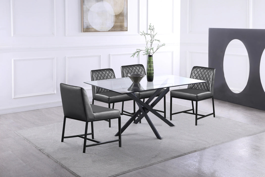 Bryce Grey Faux Leather Dining Chair