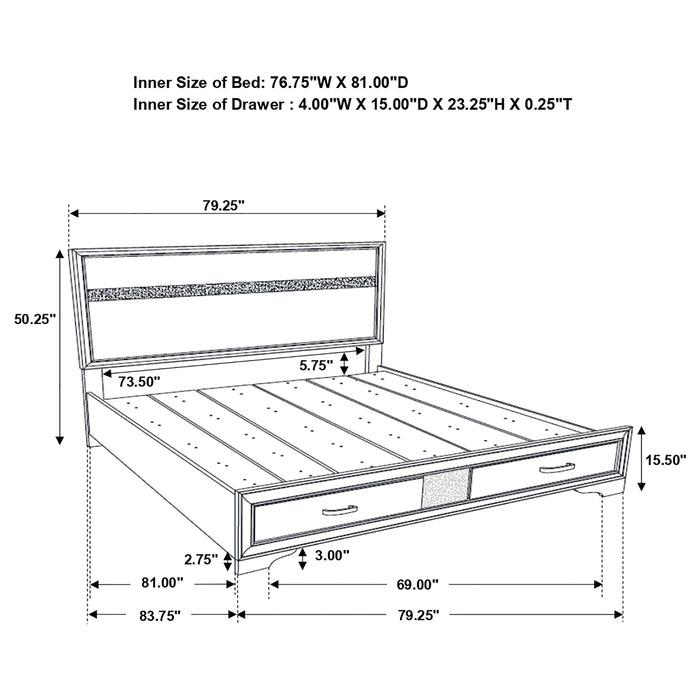 Miranda Panel Platform Storage Bed - Just Furniture (PA) - Multi Location