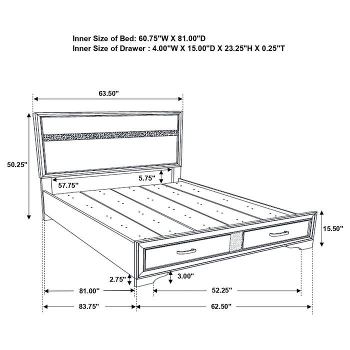 Miranda Panel Platform Storage Bed - Just Furniture (PA) - Multi Location