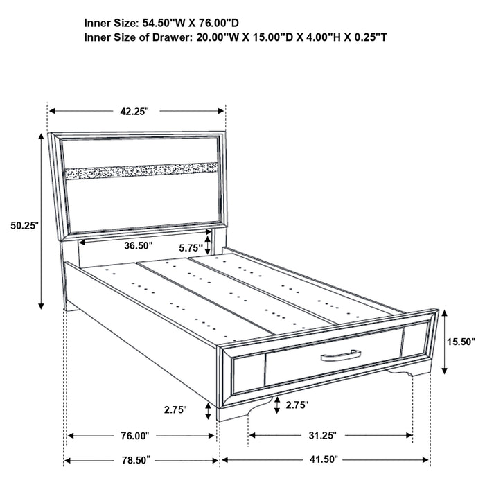 Miranda Panel Platform Storage Bed - Just Furniture (PA) - Multi Location