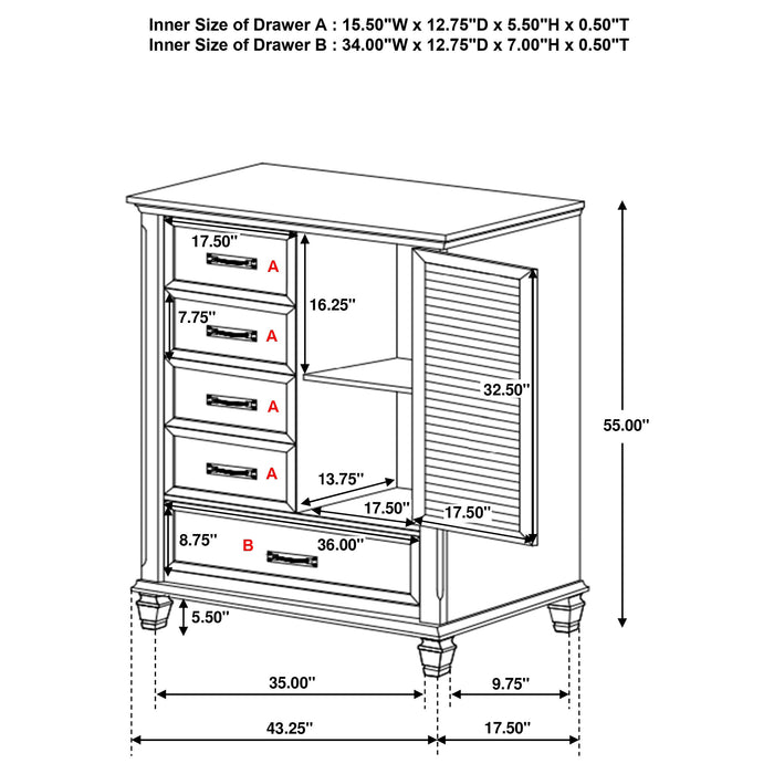 Franco Door Chest - Just Furniture (PA) - Multi Location