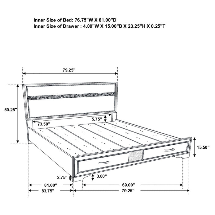 Miranda Panel Platform Storage Bed - Just Furniture (PA) - Multi Location