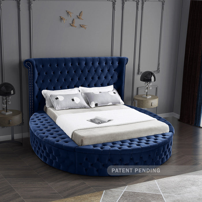 Luxus Navy Velvet King Bed (3 Boxes)