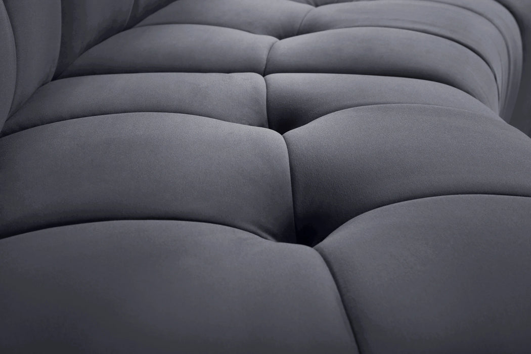 Limitless Grey Velvet 14pc. Modular Sectional