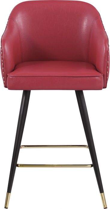Barbosa Red Faux Leather Counter/Bar Stool