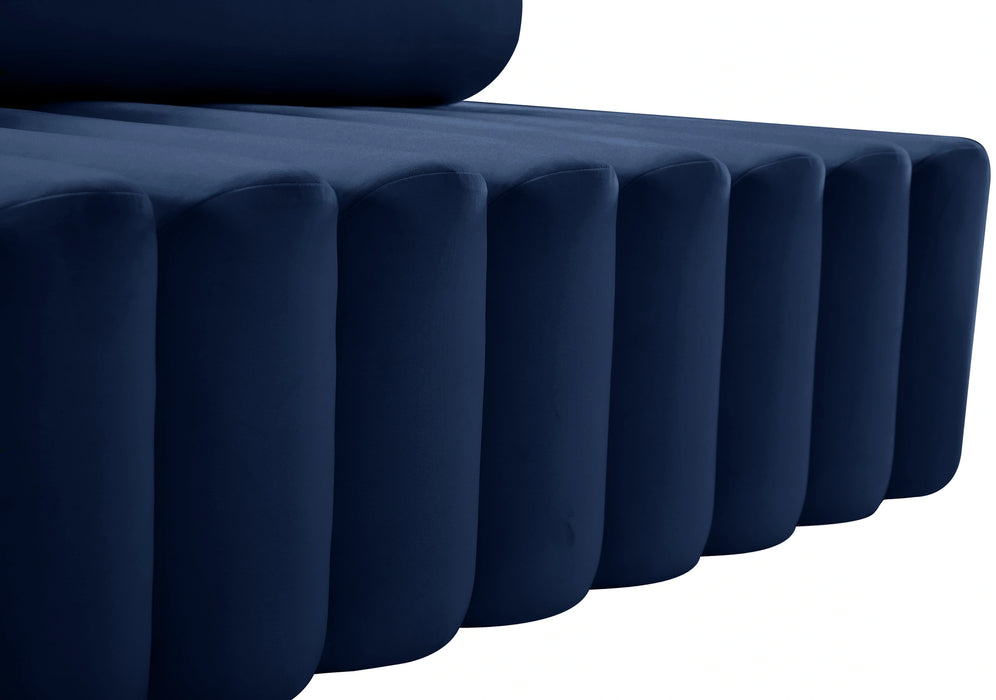 Melody Navy Velvet Loveseat