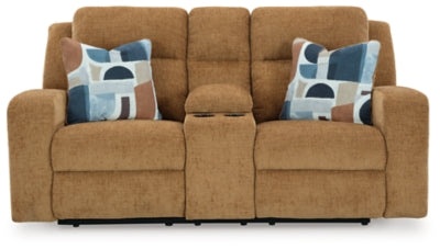 Kanlow Reclining Loveseat with Console - Just Furniture (PA) - Multi Location