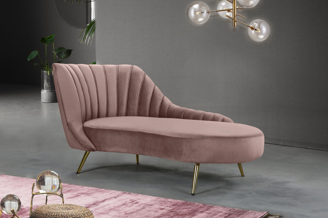 Margo Pink Velvet Chaise