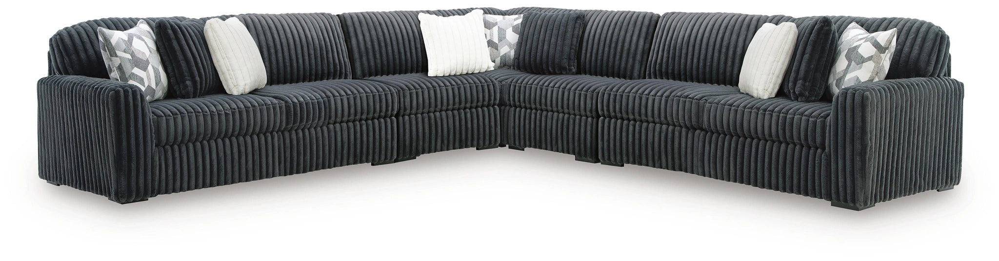 Midnight-Madness Sectional - Gunmetal
