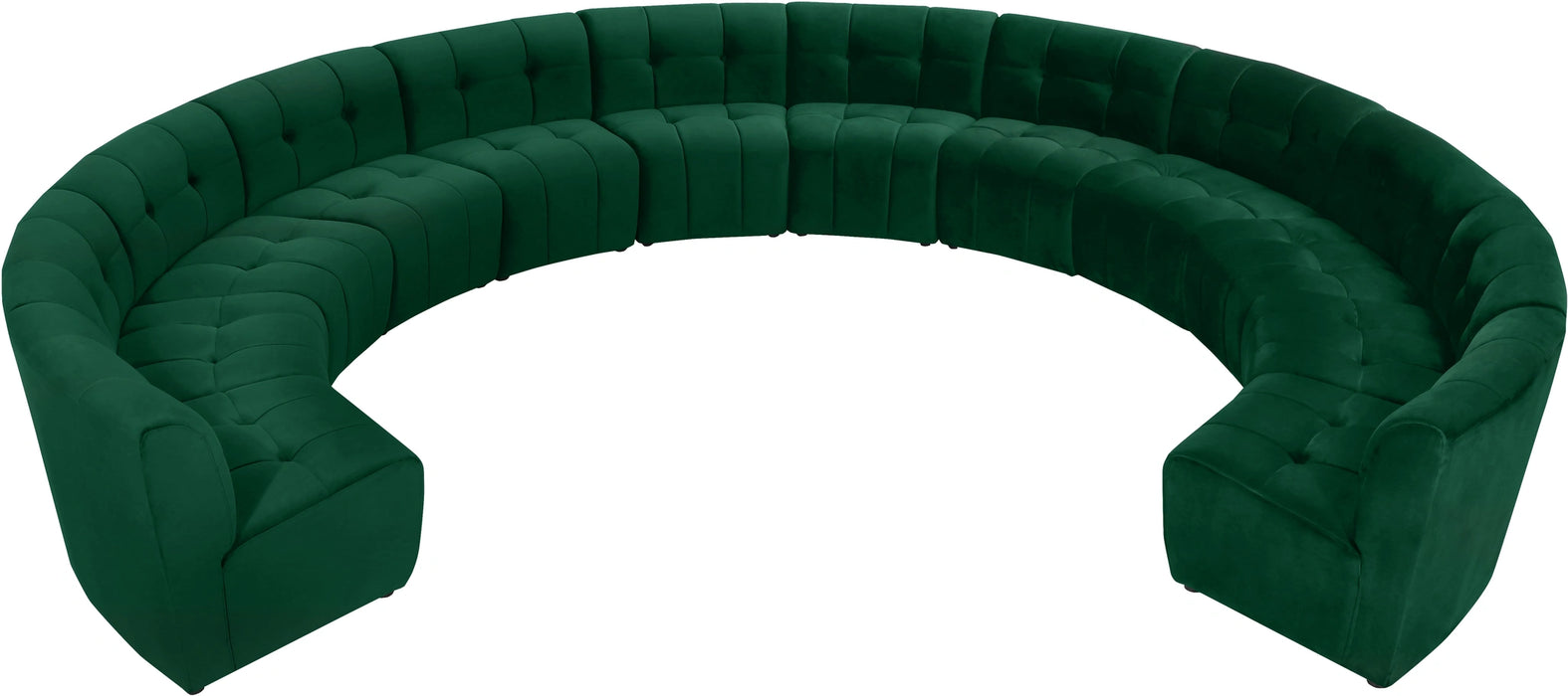 Limitless Green Velvet 12pc. Modular Sectional