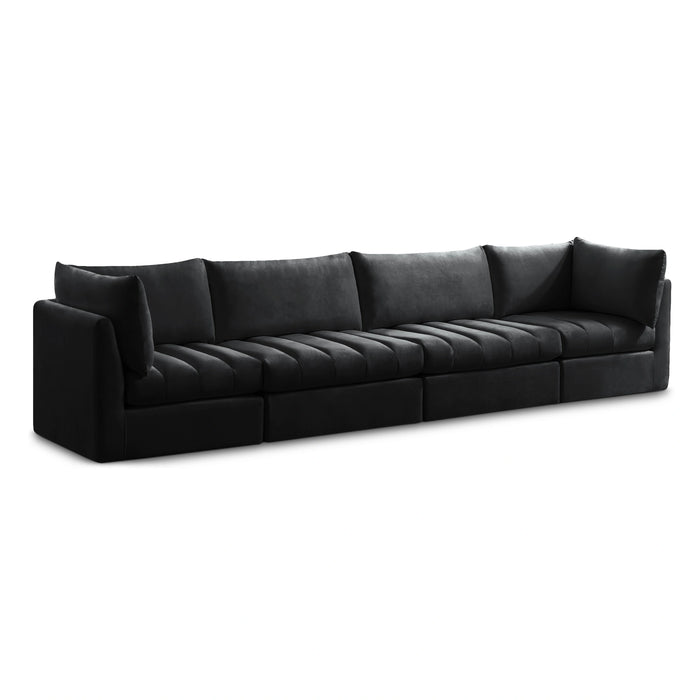 Jacob Black Velvet Modular Sofa