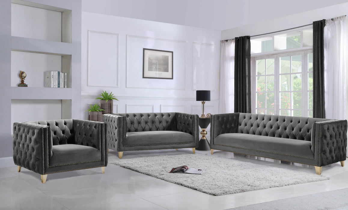 Michelle Grey Velvet Loveseat