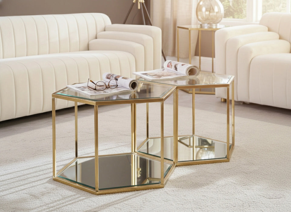 Sei Brushed Gold Coffee Table