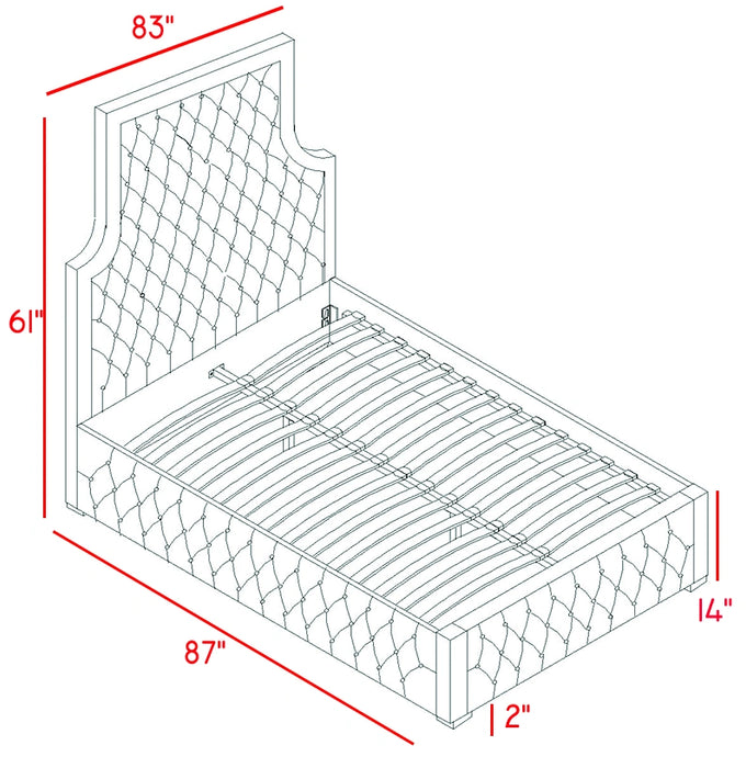 Sedona Black Velvet King Bed