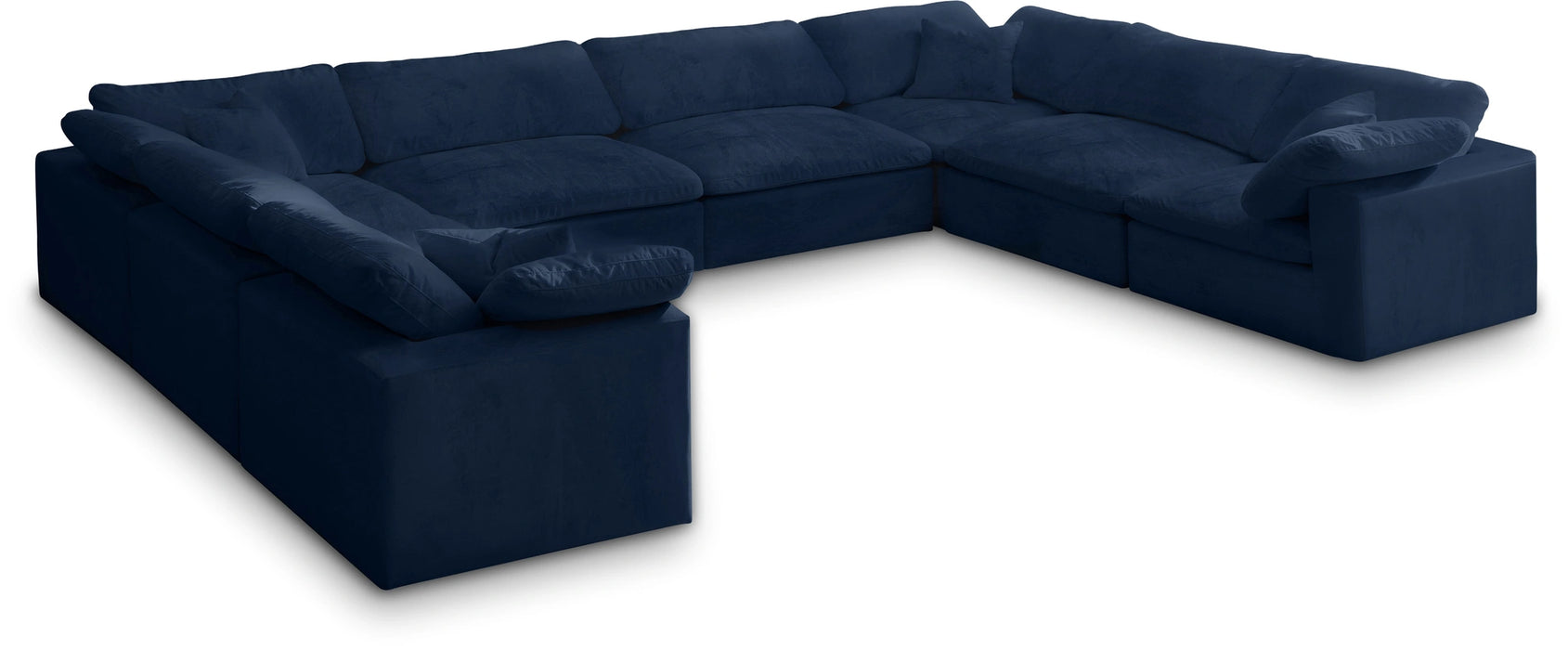 Cozy Navy Velvet Cloud Modular Sectional