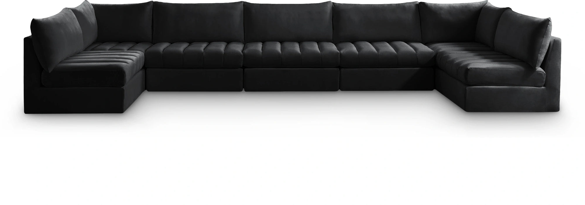 Jacob Black Velvet Modular Sectional
