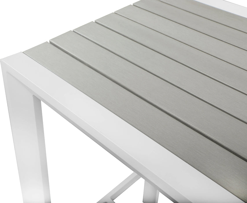 Nizuc Grey manufactured wood Outdoor Patio Aluminum Square Bar Table
