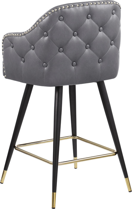 Barbosa Grey Faux Leather Counter/Bar Stool
