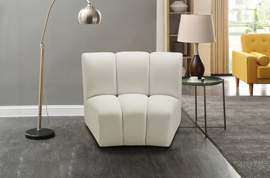 Infinity Cream Velvet Modular Chair