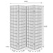 Roberto Four-Panel Room Divider - Just Furniture (PA) - Multi Location