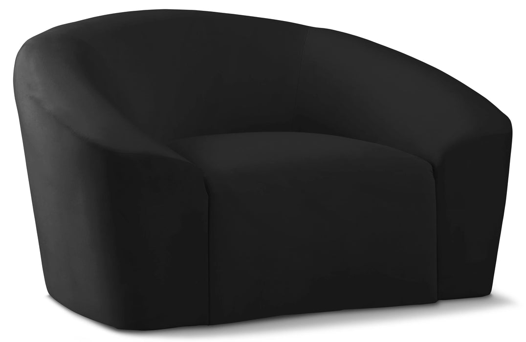 Riley Black Velvet Chair