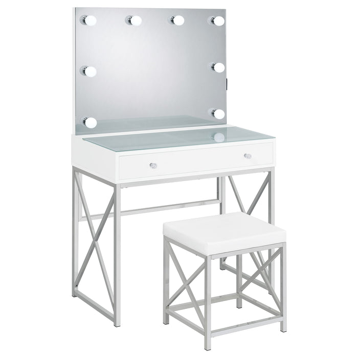 Eliza Makeup Vanity Table with LED Mirror and Stool - Just Furniture (PA) - Multi Location