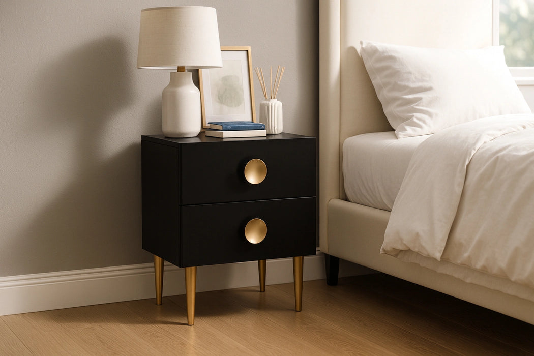 Zayne Black Night Stand