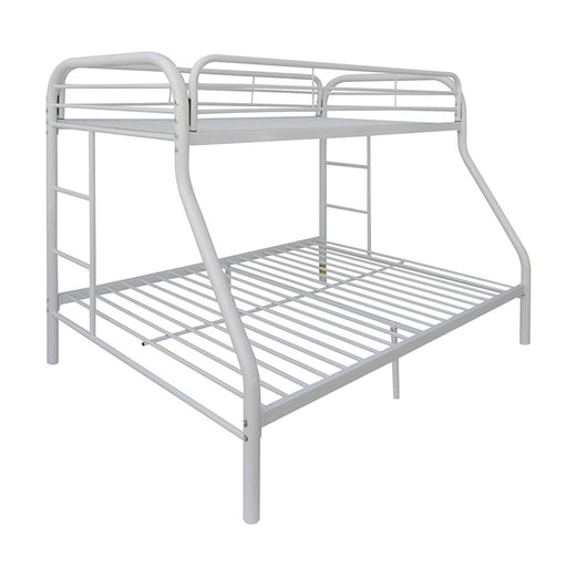 Tritan White Bunk Bed (Twin/Full) - Just Furniture (PA) - Multi Location