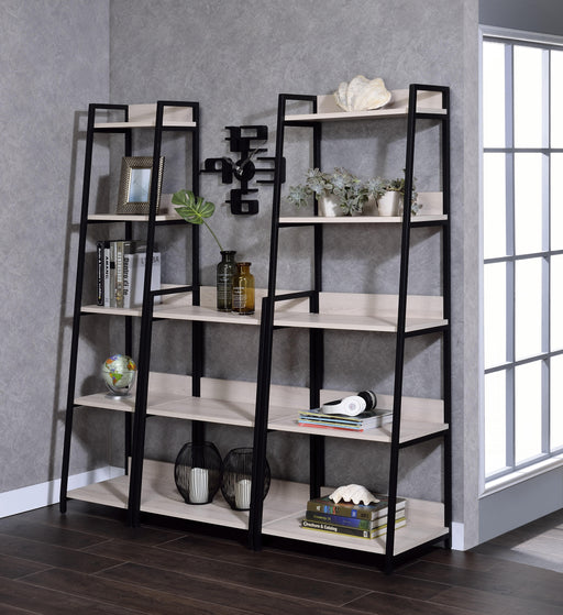 Wendral Natural & Black Bookshelf (5-Tier, 16"L) - Just Furniture (PA) - Multi Location