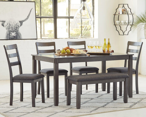 Bridson Dining Table and Chairs with Bench (Set of 6) - Just Furniture (PA) - Multi Location