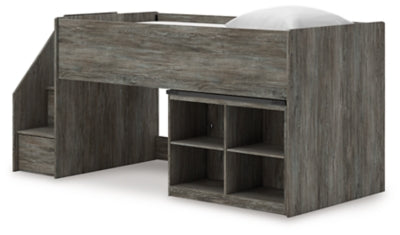Frandern Loft Bed with Bookcase Storage - Just Furniture (PA) - Multi Location