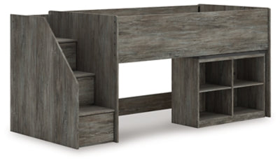 Frandern Loft Bed with Bookcase Storage - Just Furniture (PA) - Multi Location