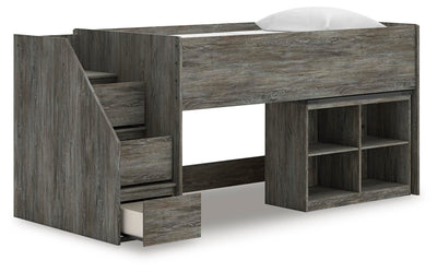 Frandern Loft Bed with Bookcase Storage - Just Furniture (PA) - Multi Location