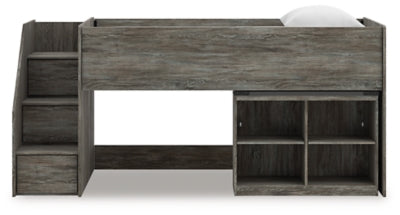 Frandern Loft Bed with Bookcase Storage - Just Furniture (PA) - Multi Location