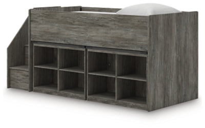 Frandern Loft Bed with Bookcase Storage - Just Furniture (PA) - Multi Location