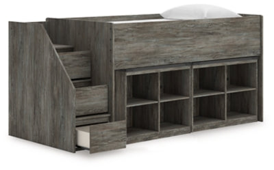 Frandern Loft Bed with Bookcase Storage - Just Furniture (PA) - Multi Location
