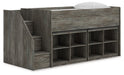Frandern Loft Bed with Bookcase Storage - Just Furniture (PA) - Multi Location