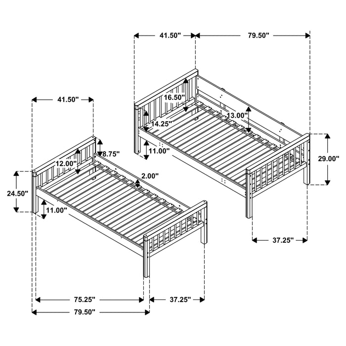 Dakota Bunk Bed - Just Furniture (PA) - Multi Location