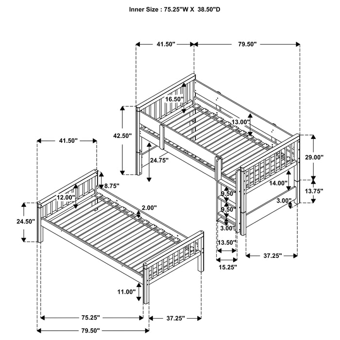 Dakota Bunk Bed - Just Furniture (PA) - Multi Location