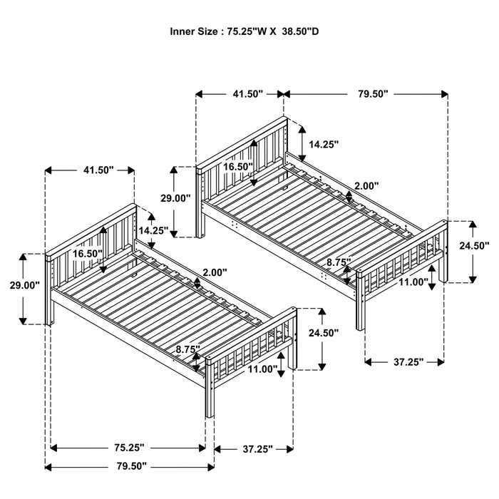 Dakota Bunk Bed - Just Furniture (PA) - Multi Location
