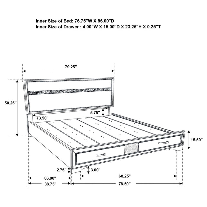 Miranda Panel Platform Storage Bed - Just Furniture (PA) - Multi Location