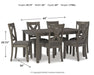 Caitbrook Dining Table and Chairs (Set of 7) - Just Furniture (PA) - Multi Location