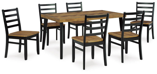 Blondon Dining Table and 6 Chairs (Set of 7) - Just Furniture (PA) - Multi Location