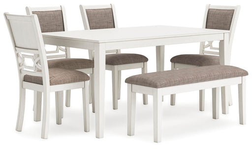 Erinberg Dining Table and 4 Chairs and Bench (Set of 6) - Just Furniture (PA) - Multi Location