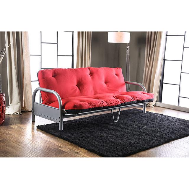 Aksel Black/Red Futon Mattress, Black, Red & Gray - Just Furniture (PA) - Multi Location