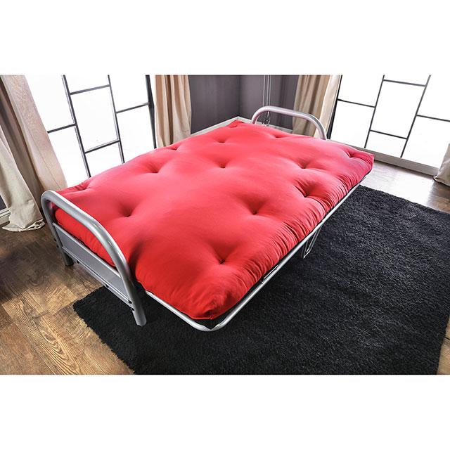 Aksel Black/Red Futon Mattress, Black, Red & Gray - Just Furniture (PA) - Multi Location