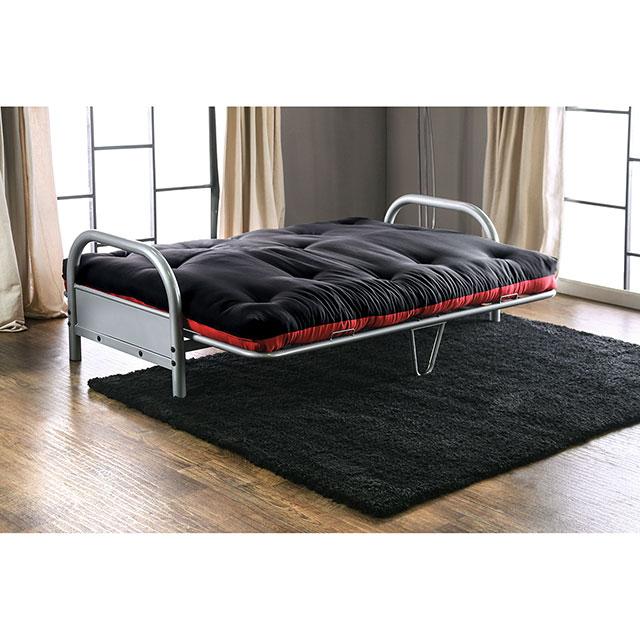 Aksel Black/Red Futon Mattress, Black, Red & Gray - Just Furniture (PA) - Multi Location