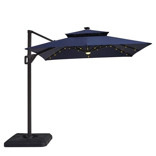 Xico 8 Ft Square Umbrella w/ Double Top w/ LED Light + 37" Large Base - Just Furniture (PA) - Multi Location
