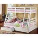 California II Cherry Twin/Full Bunk Bed w/ 2 Drawers Cherry, Walnut, Grey, &Oak - Just Furniture (PA) - Multi Location