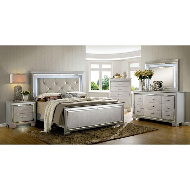 BELLANOVA Silver Night Stand - Just Furniture (PA) - Multi Location